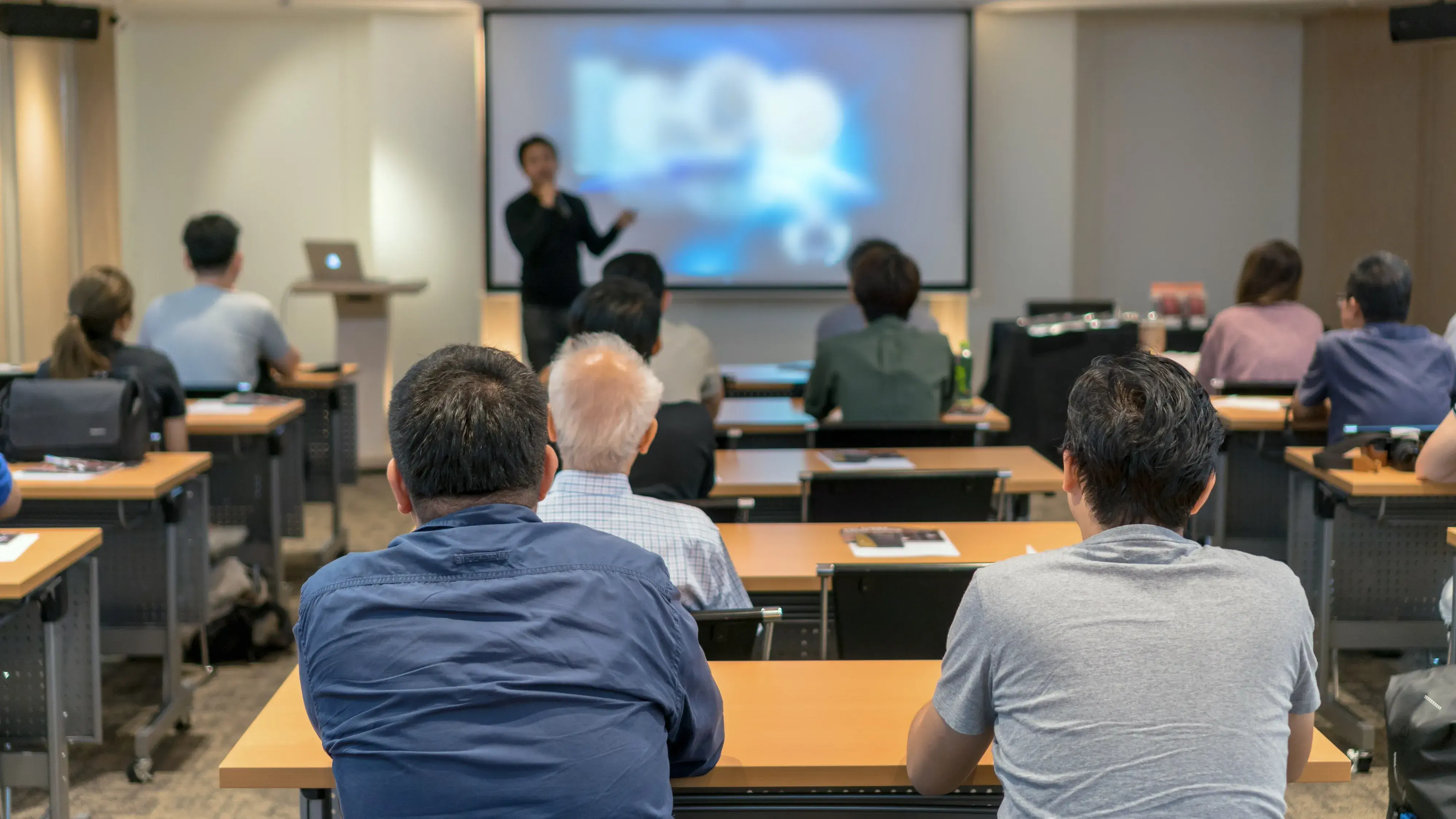 people listening to a seminar