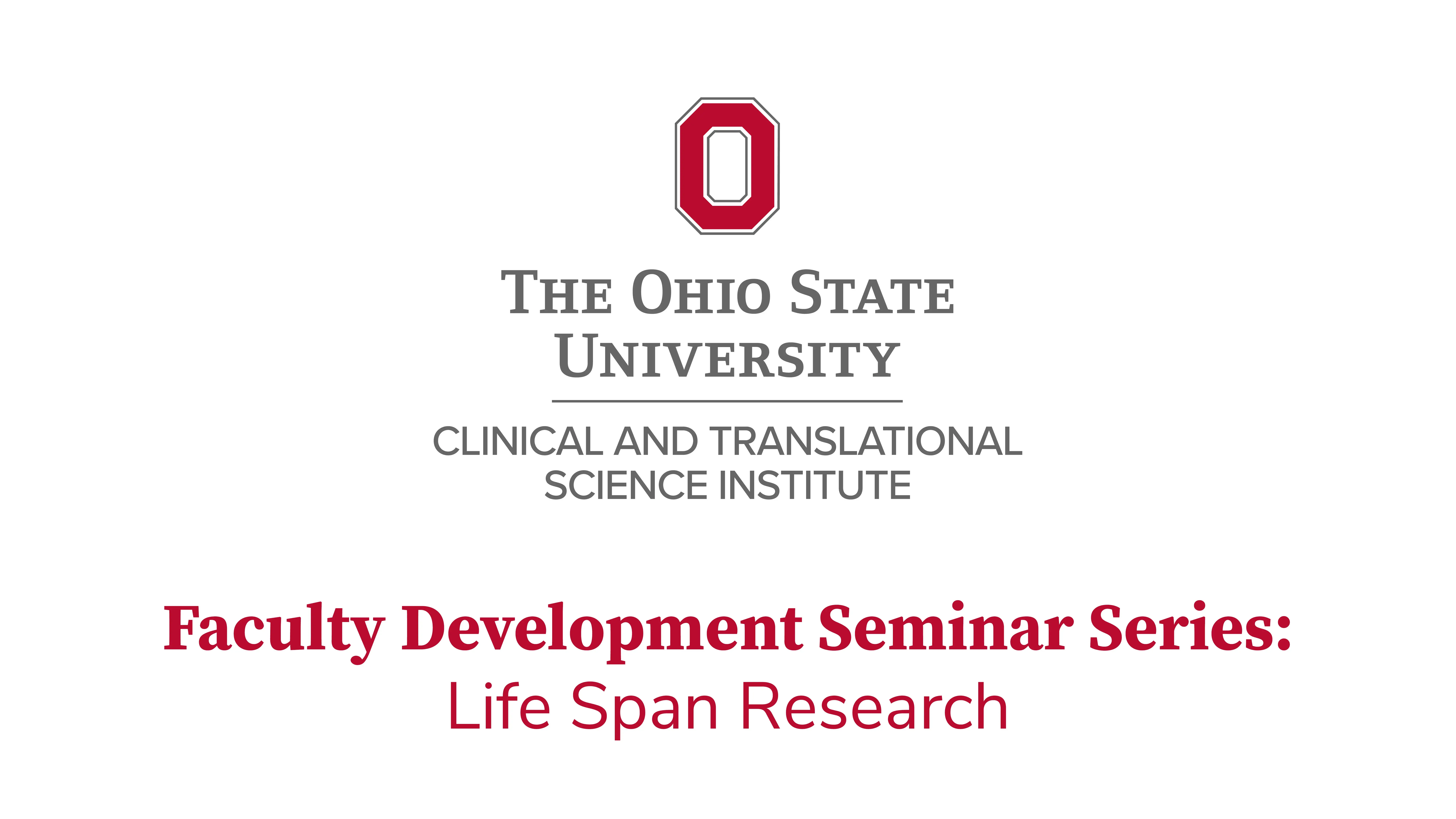 Cover of Faculty Development Seminar Series: Life Span Research